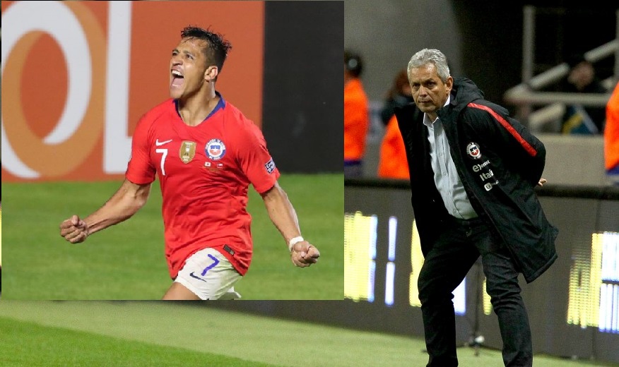 Reinaldo Rueda y Alexis Sánchez