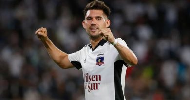 César Fuentes y el partido ante River. Imagen de Colo Colo oficial.